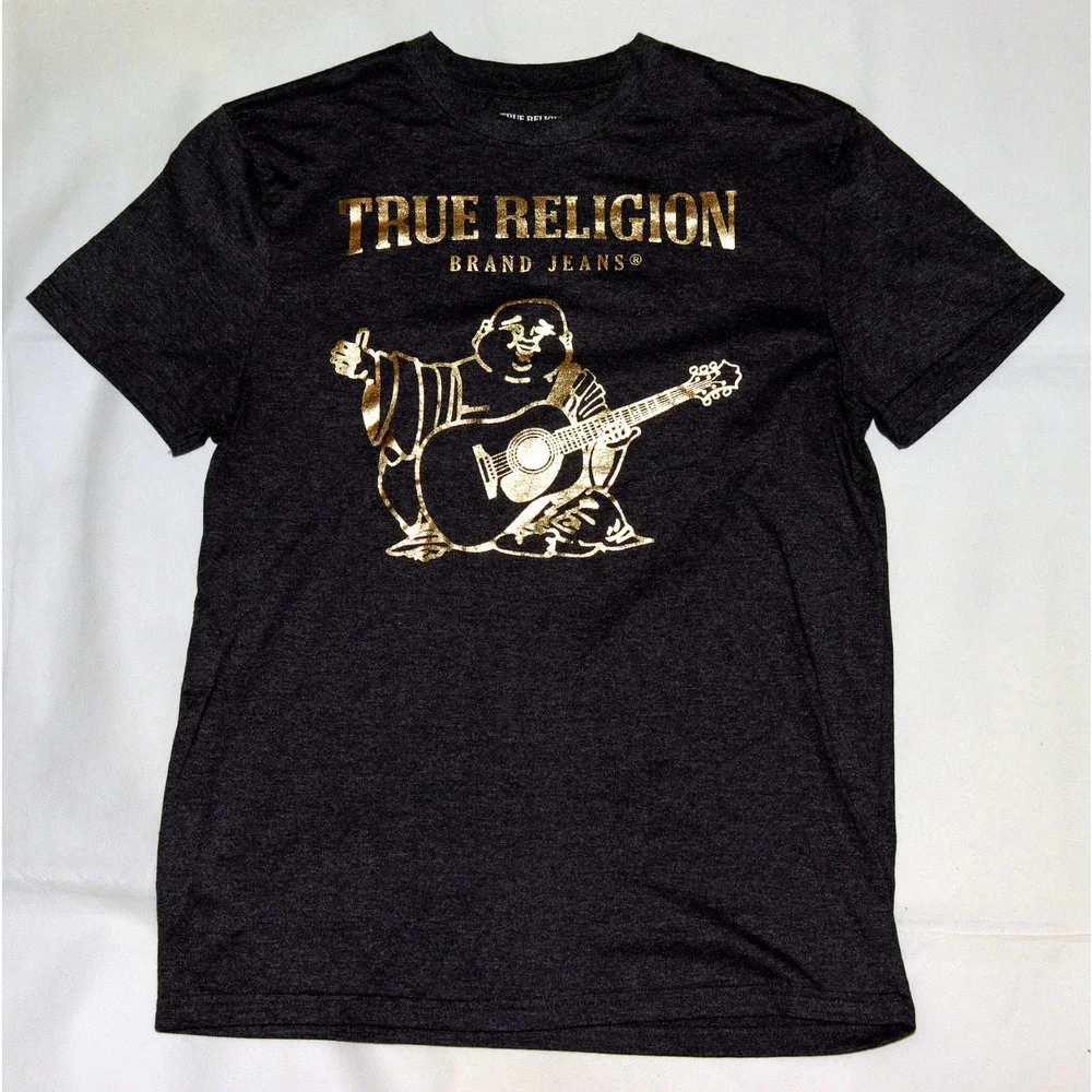 True Religion Loungewear Short Sleeve Buddha Graphic Logo T-Shirt Size Medium